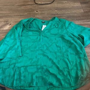 Brand new with tags green lace short sleeve shirt